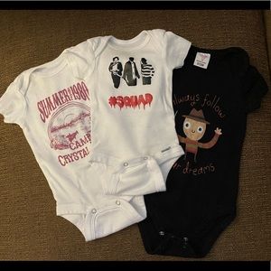 Horror Baby Onesie Lot Freddy Krueger Jason